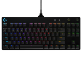 Клавиатура Logitech G Pro TKL [механическая, проводная, RGB подсветка, Logitech GX Blue, черная]