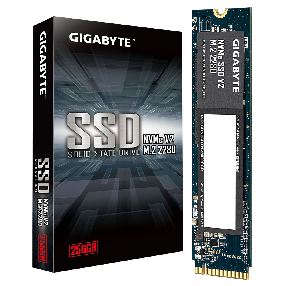 SSD-накопитель Gigabyte NVMe SSD V2 (G3NVMEV2256G) [256 ГБ, PCI-E, PCI-E, 3200/1200 МБ/с]
