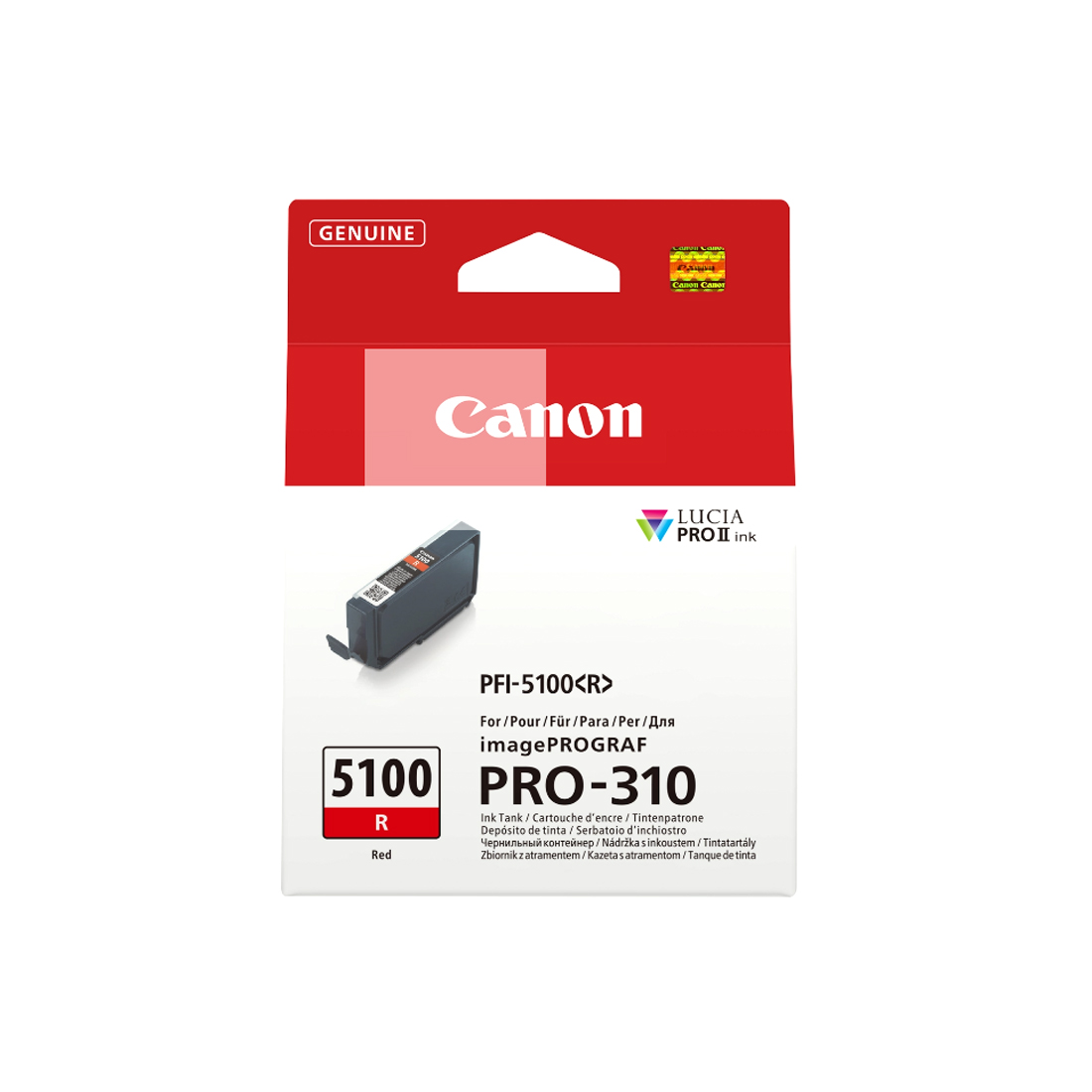 Чернильный картридж Canon PFI-5100 Red (6958C001AA), оригинальный, красный