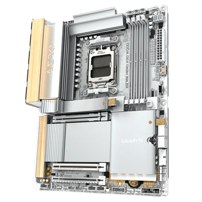 Материнская плата Gigabyte X870E AERO X3D WOOD (X870E AERO X WOOD) [AM5, AMD X870E, 4xDDR 5, 4xM.2, 3xPCI-E x16, Standard-ATX]