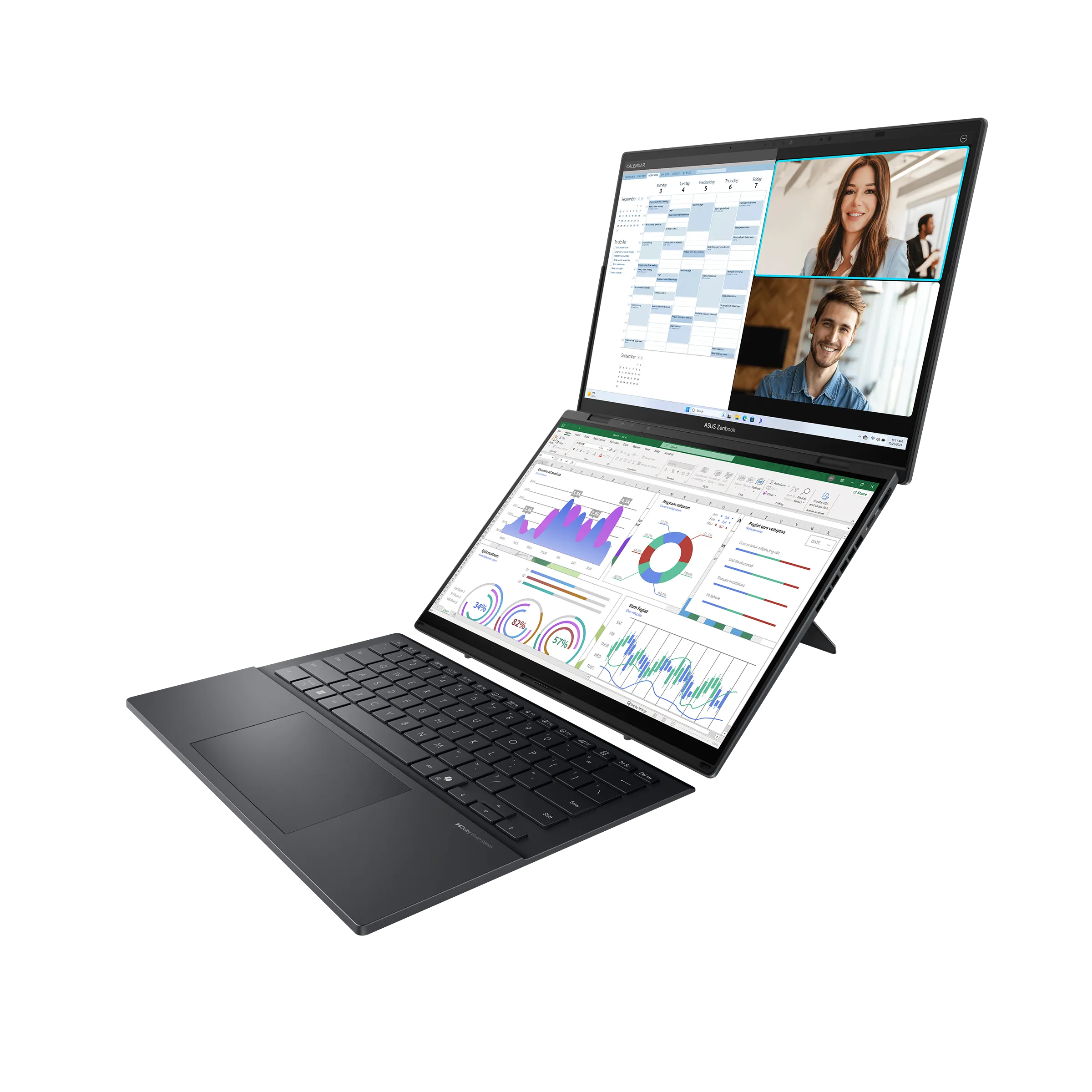 Ноутбук Asus Zenbook Duo (UX8406CA-PZ079W / UX8406CA-PZ079W) [14", Core Ultra 9 285H, 32 ГБ ОЗУ, 2 ТБ SSD, Windows 11 Home]
