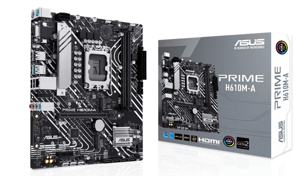 Материнская плата Asus PRIME H610M-A R2.0 [LGA 1700, Intel H610, 2xDDR 5, 2xM.2, 1xPCI-E x16, Micro-ATX]