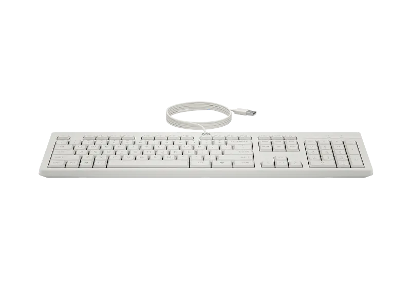 Клавиатура+мышь HP 225 (AW5S6AA) [мембранная, проводная, белая]