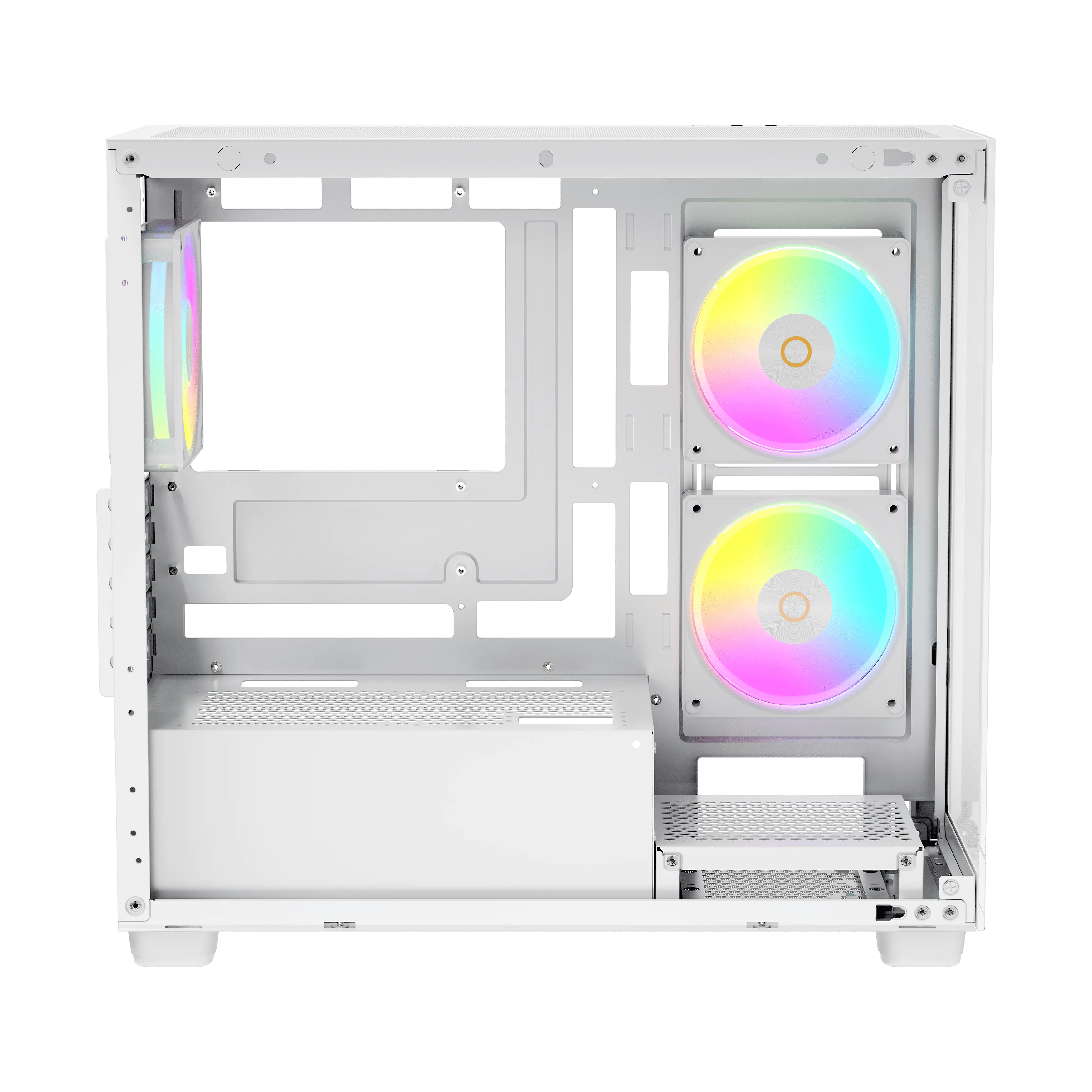 Корпус Ocypus Gamma C52 WH ARGB (Gamma-C52-WHD300XX-GL) [Mini Tower, 120 мм x 3 ARGB, белый]