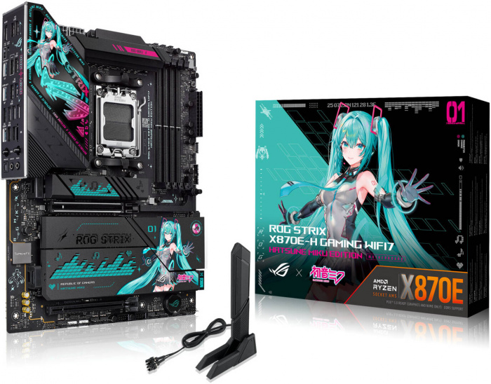 Сист.плата ROG STRIX X870E-H GAMING, X870E,  AM5, 4xDDR5, 2xPCI-E x16, 4xM2, 2xUSB 4.0 Type C, HDMI, WIFI7, BOX
