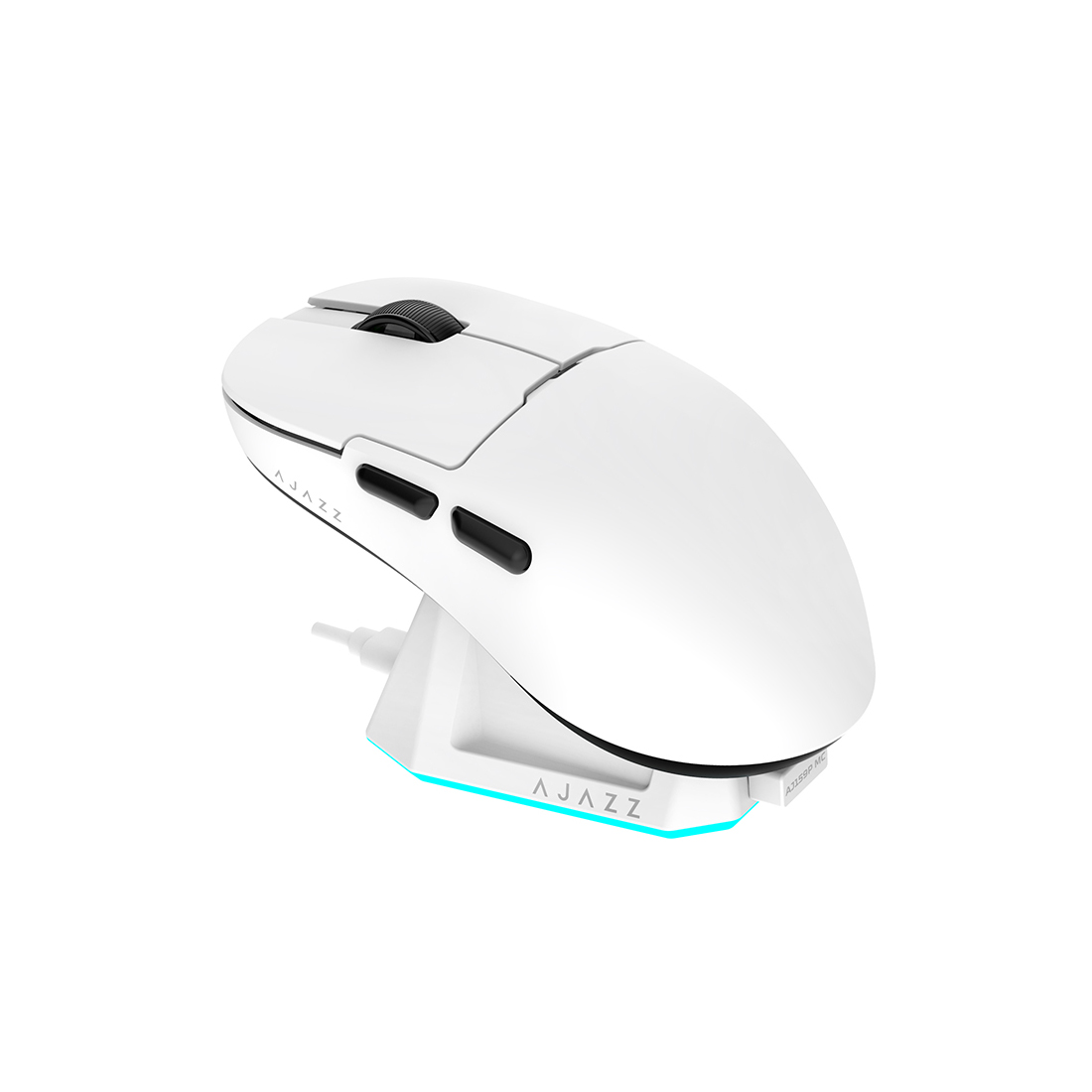 Мышь Ajazz AJ159P MC [проводная + беспроводная, светодиодная, 12000 DPI, 1000 Гц, белый]