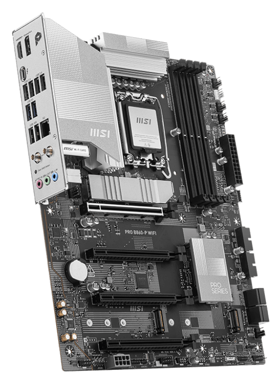 Материнская плата MSI PRO B860-P WIFI [LGA 1851, Intel B860, 4xDDR 5, 3xM.2, 4xPCI-E x16, Standard-ATX]