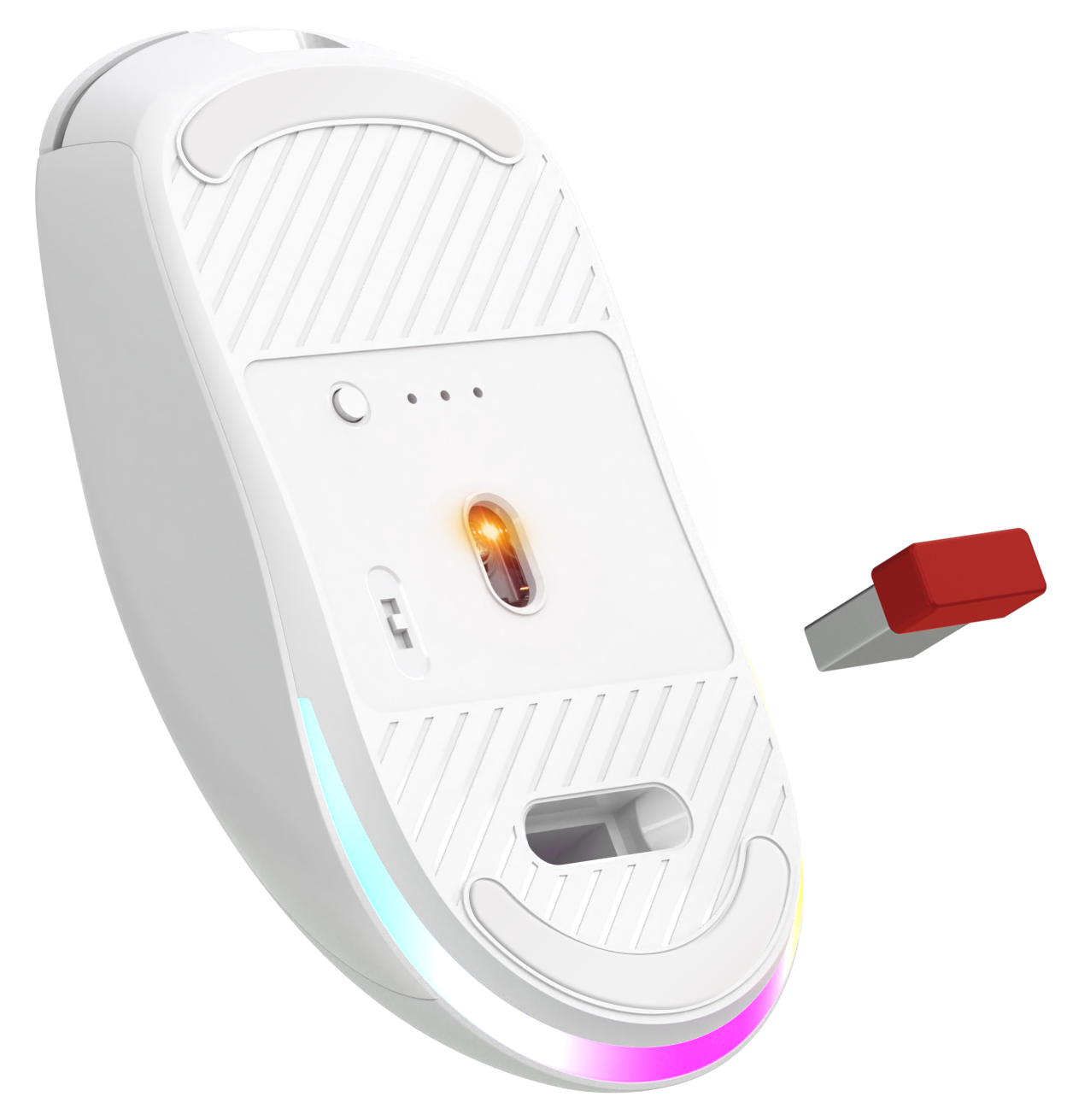 Мышь Defender Stone GM-551 (52554) [беспроводная, светодиодная, 7200 DPI, 125 Гц подсветка, белая]