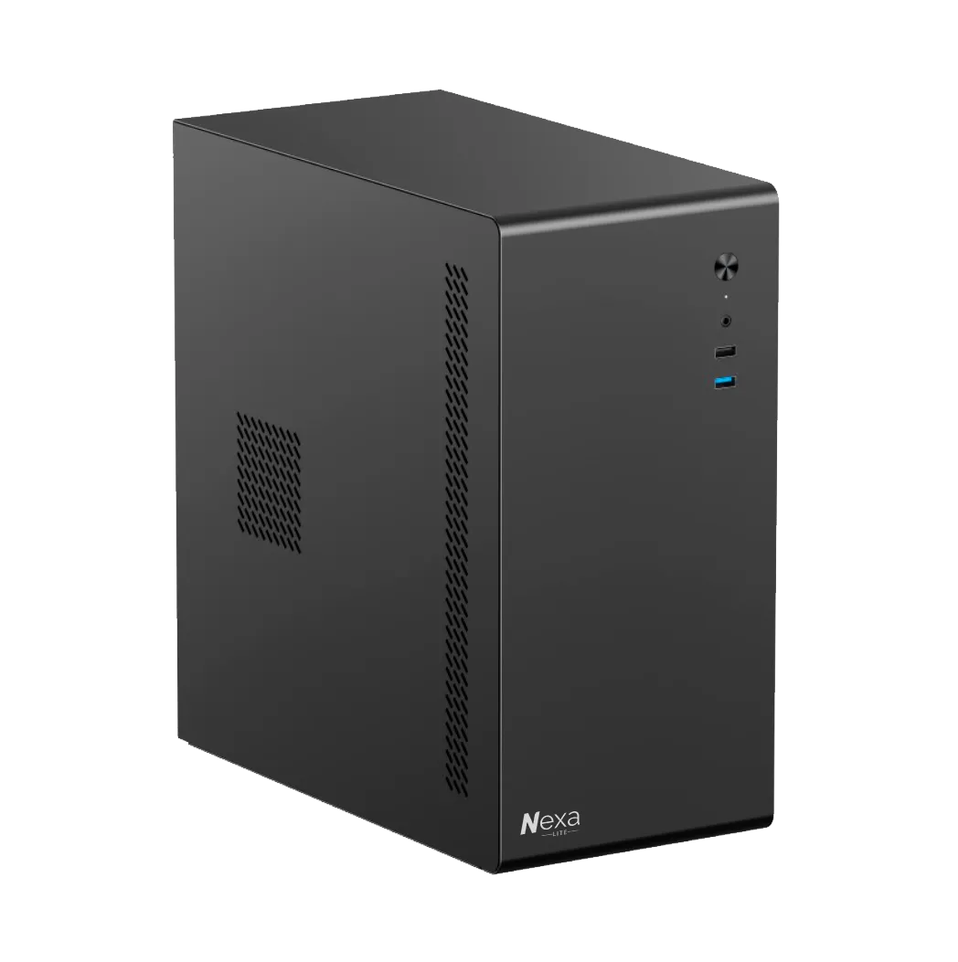 Компьютерный корпус Nexa Lite NL6519, Без БП, 1xUSB2.0, 1xUSB3.0, Black, mATX