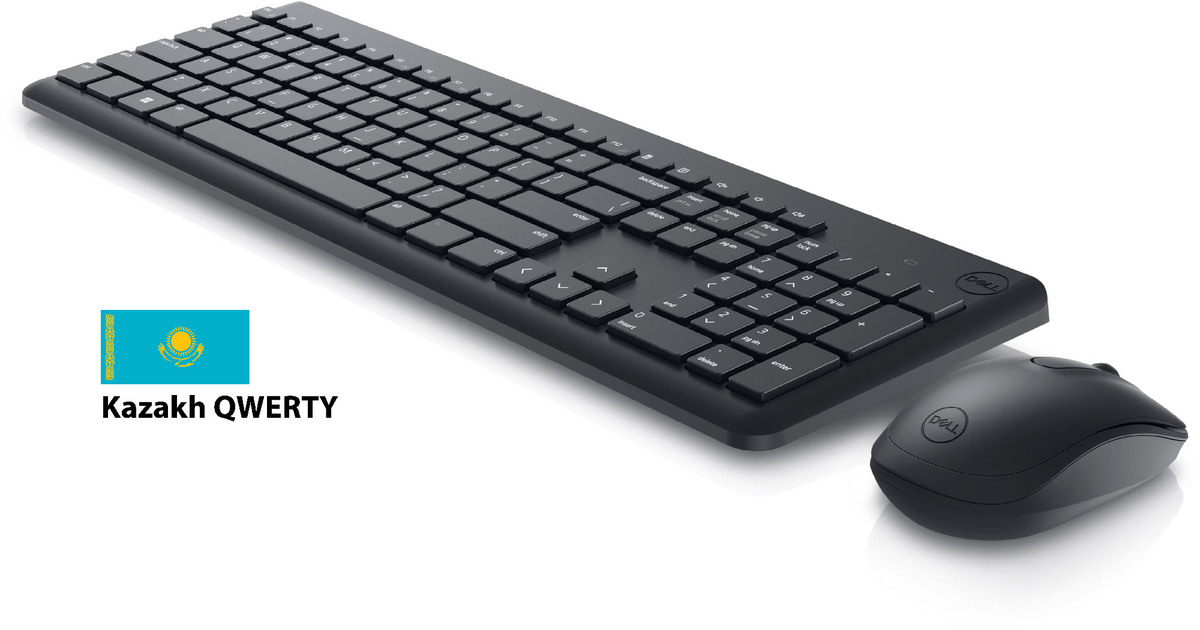 Комплект Клавиатура + Мышь Dell KM3322W (580-AKGO) [Мембранная, беспроводная, черная]