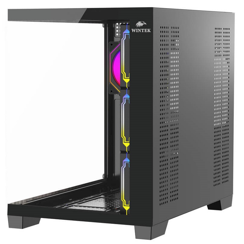 Корпус Wintek BASTION 925-B TG [Midi Tower, 4 × 120 мм ARGB, Черный]