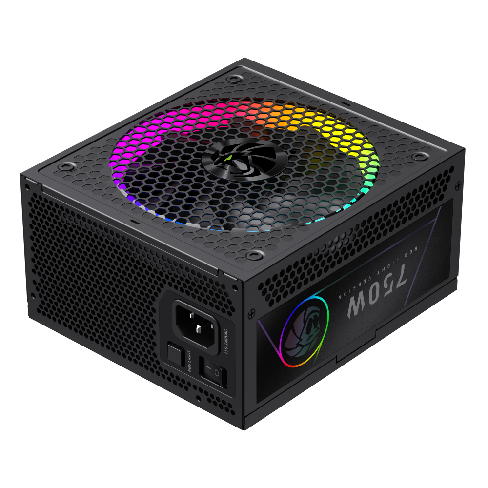 Блок питания GameMax RGB PRO 750G Gold (2141-0750B0018) [750 Вт, 80 PLUS Gold, 8x SATA, 1 x 16 pin (12VHPWR), 4 x 6+2 pin PCIe, 2x 4+4 pin CPU, ATX]