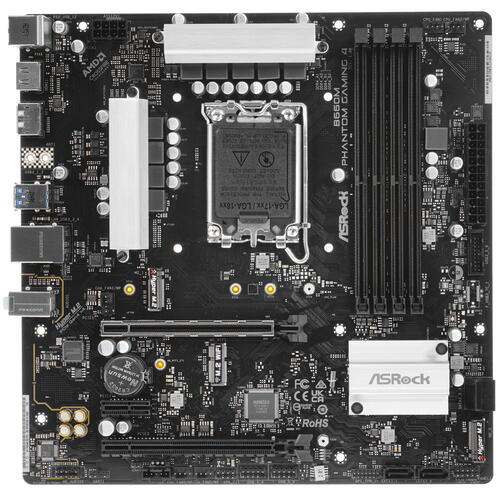 Материнская плата Asrock B660M PHANTOM GAMING 4 [LGA 1700, Intel B660, 4xDDR 4, 2xM.2, 2xPCI-E x16, Micro-ATX]