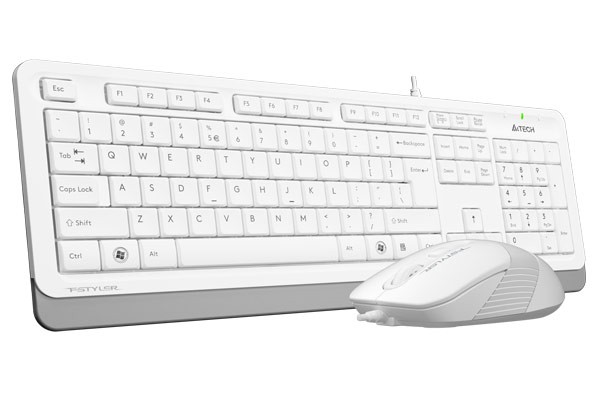 Клавиатура+мышь A4tech F1010 Fstyler, WHITE, USB