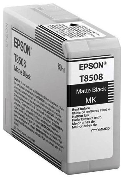 Картридж струйный Epson C13T85080N Matte Black T850800 UltraChrome HD, оригинальный, черный, 89 мл