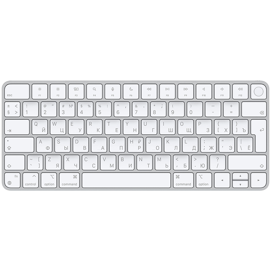 Клавиатура Apple Magic Keyboard с Touch ID (MK293RS/A) [ножничная, беспроводная, серебристая]