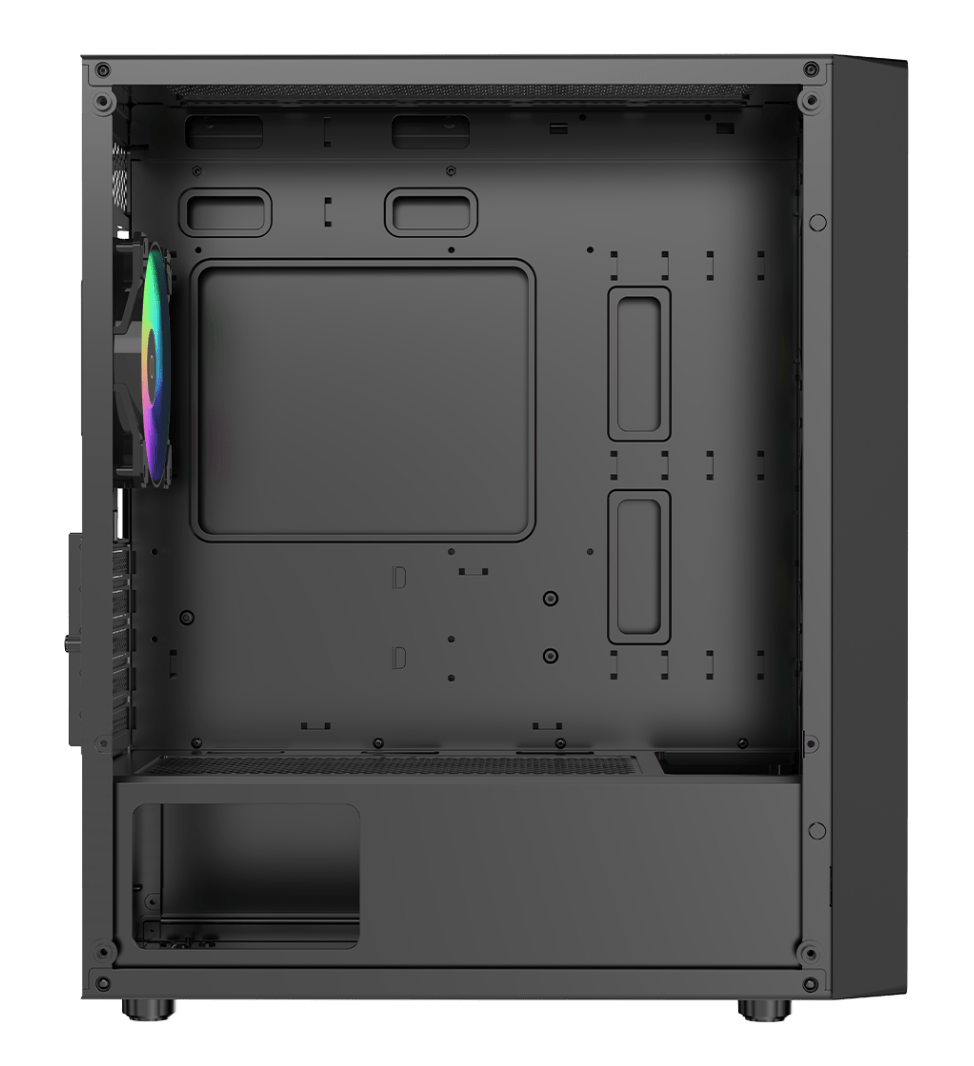 Корпус Ocypus Gamma C50 BK ARGB (Gamma-C50-BKG400XX-GL) [Mini Tower, 4 x 120 мм, черный]