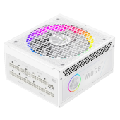 Блок питания GameMax RGB PRO 850G WH (2141-0850B0023) [850 Вт, 80 PLUS Gold, 8x SATA, 1 x 16 pin (12VHPWR), 3 x 6+2 pin PCIe, 2x 4+4 pin CPU, ATX]