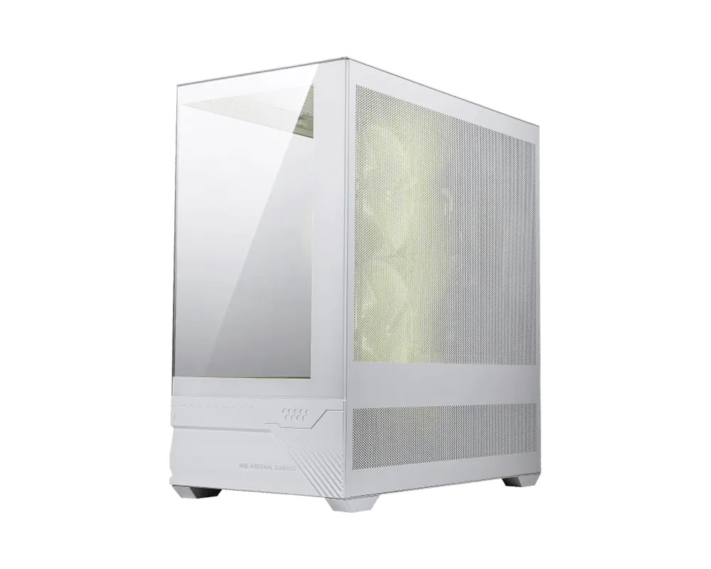 Компьютерный корпус MSI MAG PANO M110R WHITE mATX/Mini-ITX, 1xUSB-A, 1xType-C, 1xAudio, 1xMic, mATX