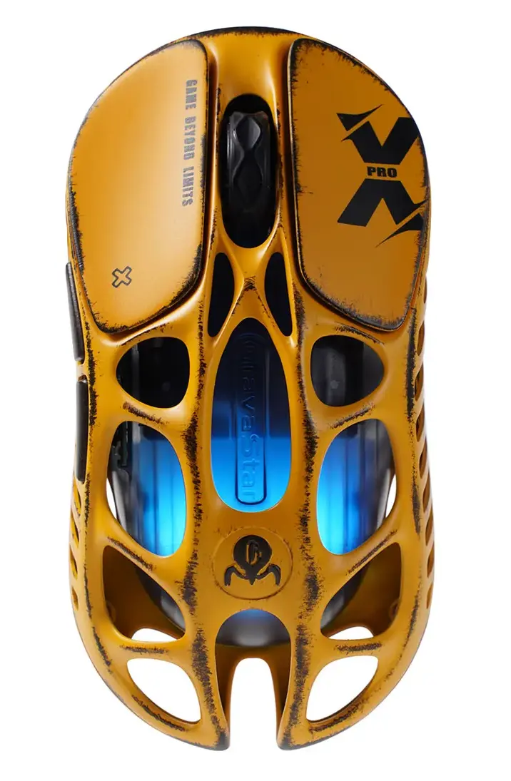 Мышь Gravastar Mercury X Pro 8K [беспроводная, светодиодная, 32000 DPI, 8000 Гц подсветка, Желтый]