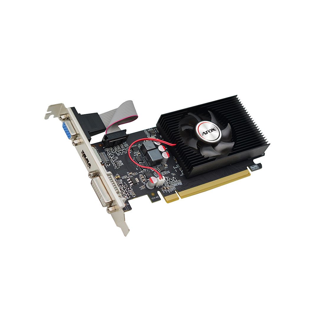 Видеокарта Afox GT220 1GB D3 LP Single Fan (AF220-1024D3L2) [1 ГБ, DDR3, 128 бит, VGA, DVI, HDMI]