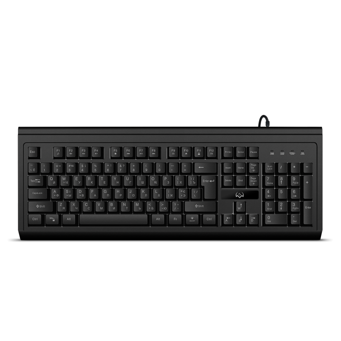 Клавиатура SVEN KB-G8400 [Мембранная, проводная, клавиш - 104, подсветка, черная]
