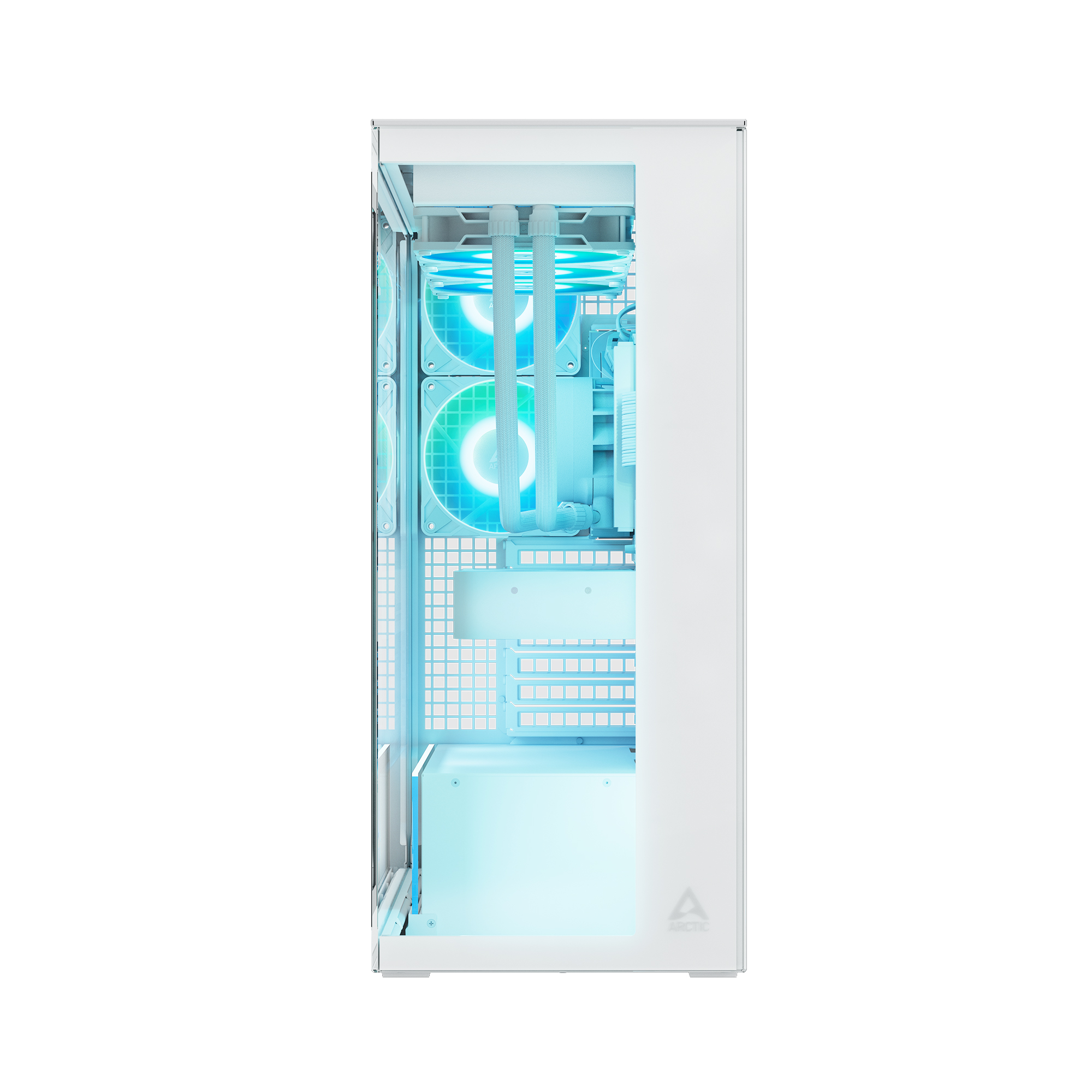 Корпус Arctic Xtender White(Clear Glass) (ACPCC00014A) [Full Tower, 2×120 мм + 3×140 мм A-RGB, Белый]