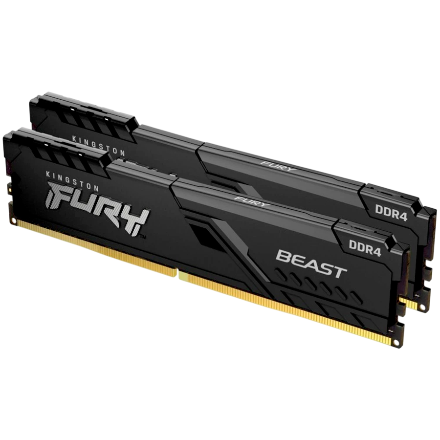 Комплект оперативной памяти Kingston FURY Beast DDR4 (KF432C16BBK2/16WP) [16 ГБ, DDR 4, 3200 МГц, 1.35 В, KIT]