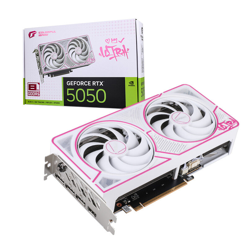 Видеокарта Colorful iGame RTX 5050 Ultra W DUO OC 8GB-V [8 ГБ, GDDR6, 128 бит, HDMI, DisplayPort (3 шт)]