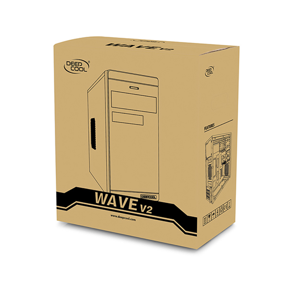 Корпус DeepCool WAVE V2 (DP-MATX-DPWAVE2) [Mini Tower, Черный]