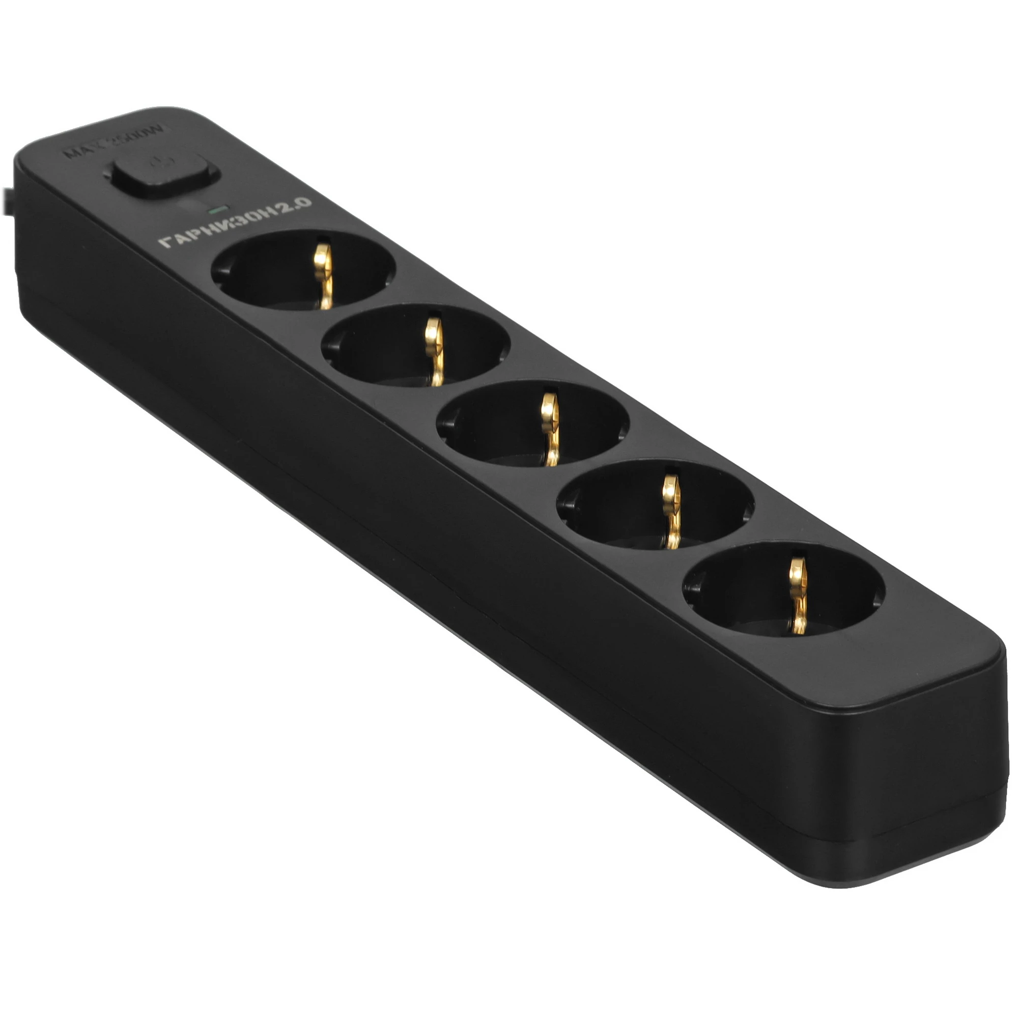 Сетевой фильтр Гарнизон, EPS-5-B-3, 3м, Черный 5 розеток, 10A