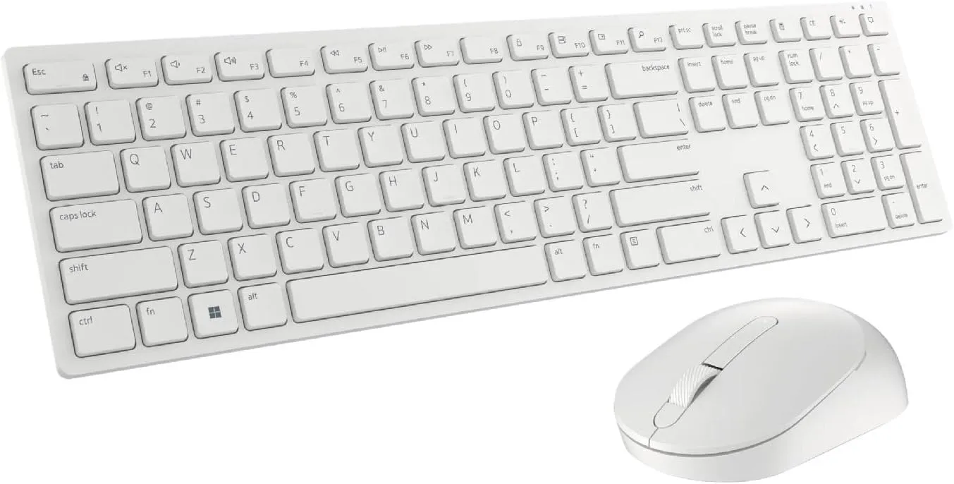 Клавиатура + мышь Dell KM5221W (580-AKFB) [Мембранная, беспроводная, клавиш -, белая]
