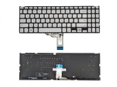 Клавиатура для ноутбука Asus X509/ X512, RU, подсветка, серебристая