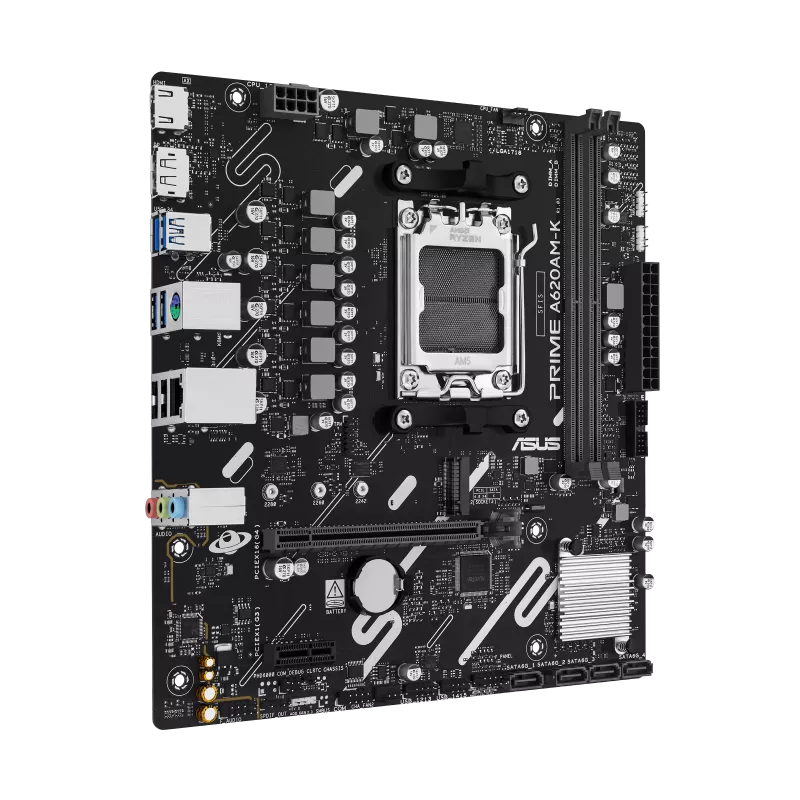 Материнская плата Asus PRIME A620AM-K [AM5, AMD A620, 2xDDR 5, 1xM.2, 1xPCI-E x16, Micro-ATX]