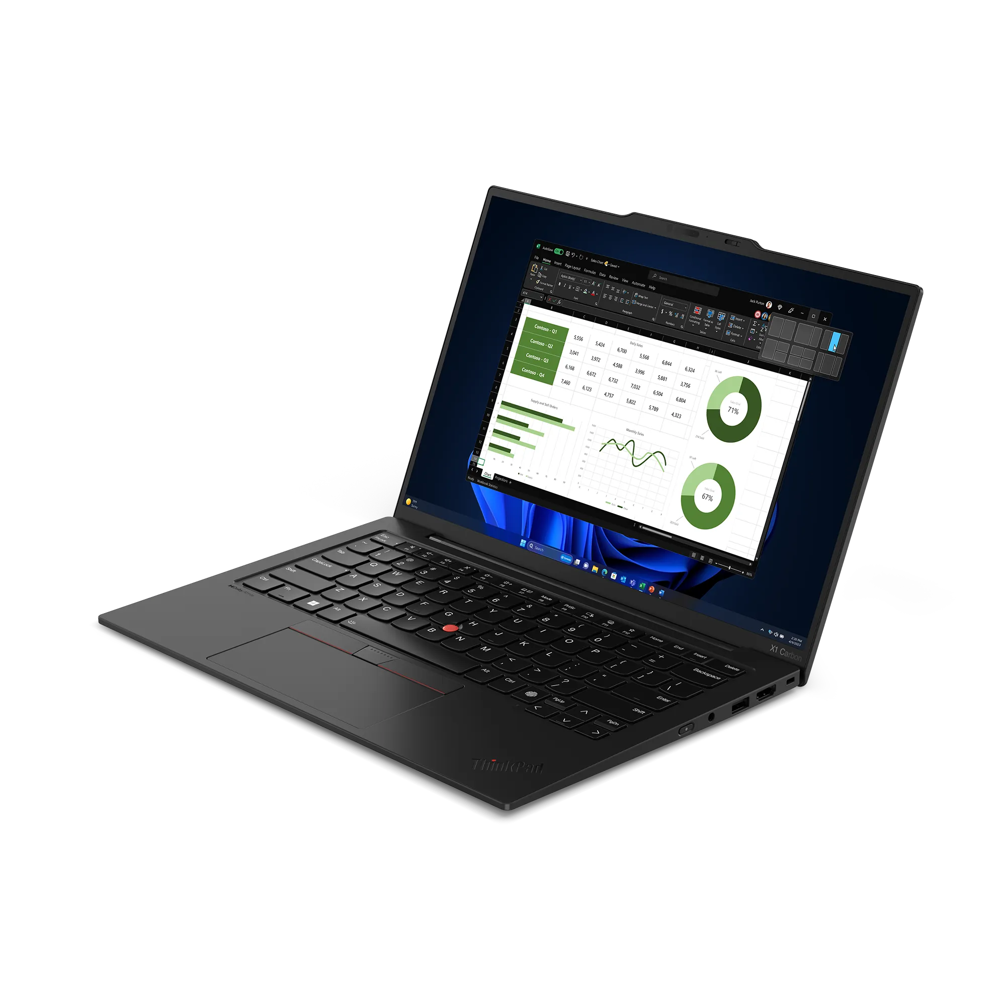 Ноутбук Lenovo ThinkPad X1 Carbon Gen 12 (21KC0054RT) [14", Core Ultra 7 155U, 32 ГБ ОЗУ, 512 ГБ SSD, Windows 11 Pro]