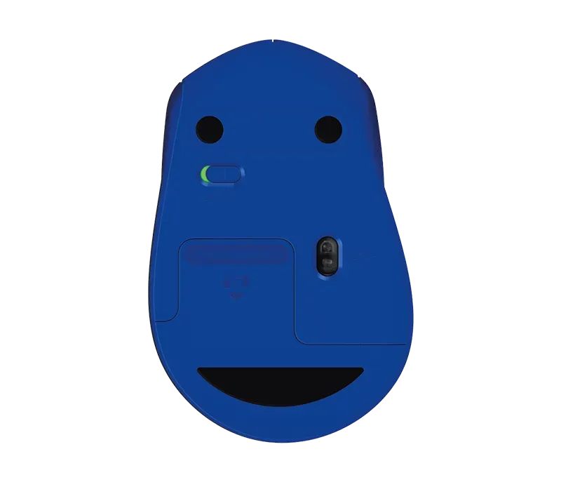 Мышь беспроводная Logitech M330 Silent Plus Blue (синяя, оптическая, 1000dpi, 2.4 GHz/USB-ресивер, бесшумная, под правую руку) (M/N: M-R0051 / C-U0010)