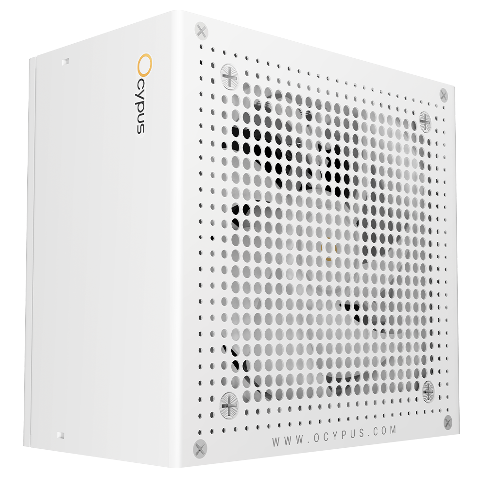 Блок питания Ocypus Iota P850 White (IOTA-P850-G1FFWH025X-EU) [850 Вт, 80 PLUS Gold, 8x SATA, 1 x 16 pin (12VHPWR), 3 x 6+2 pin PCIe, 2x 4+4 pin CPU, ATX]