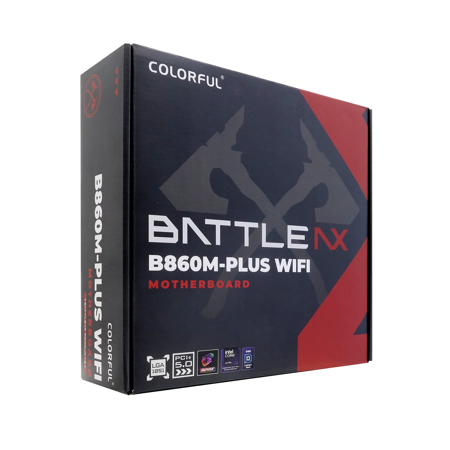 Материнская плата Colorful BATTLE-AX B860M-PLUS WIFI V20 [LGA 1851, Intel B860, 4xDDR5, 3xM.2, 1xPCI-E x16, Micro-ATX]