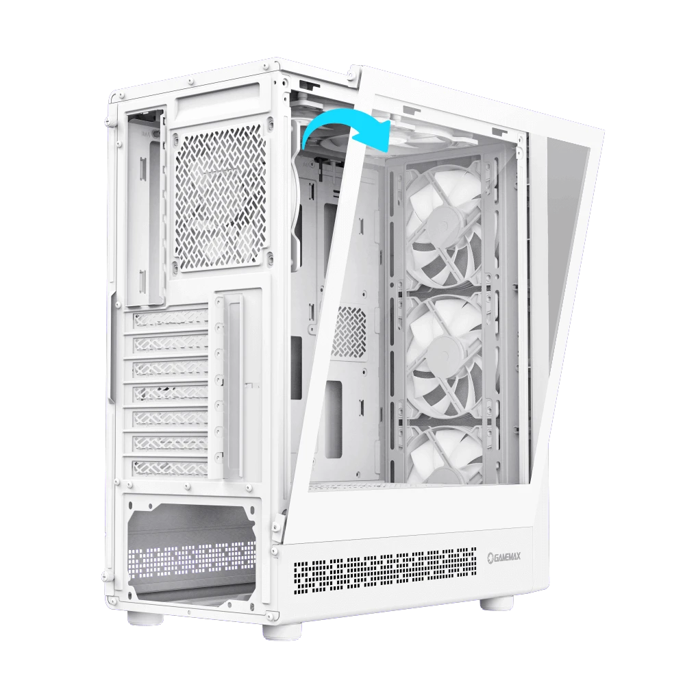 Корпус GameMax Starlight 2 AW White [Midi Tower, 6 x 120 мм ARGB, белый]