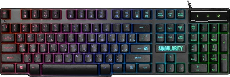 Комплект игровой Defender Singularity MKP-118 (мышь + клавиатура + гарнитура + коврик), черный