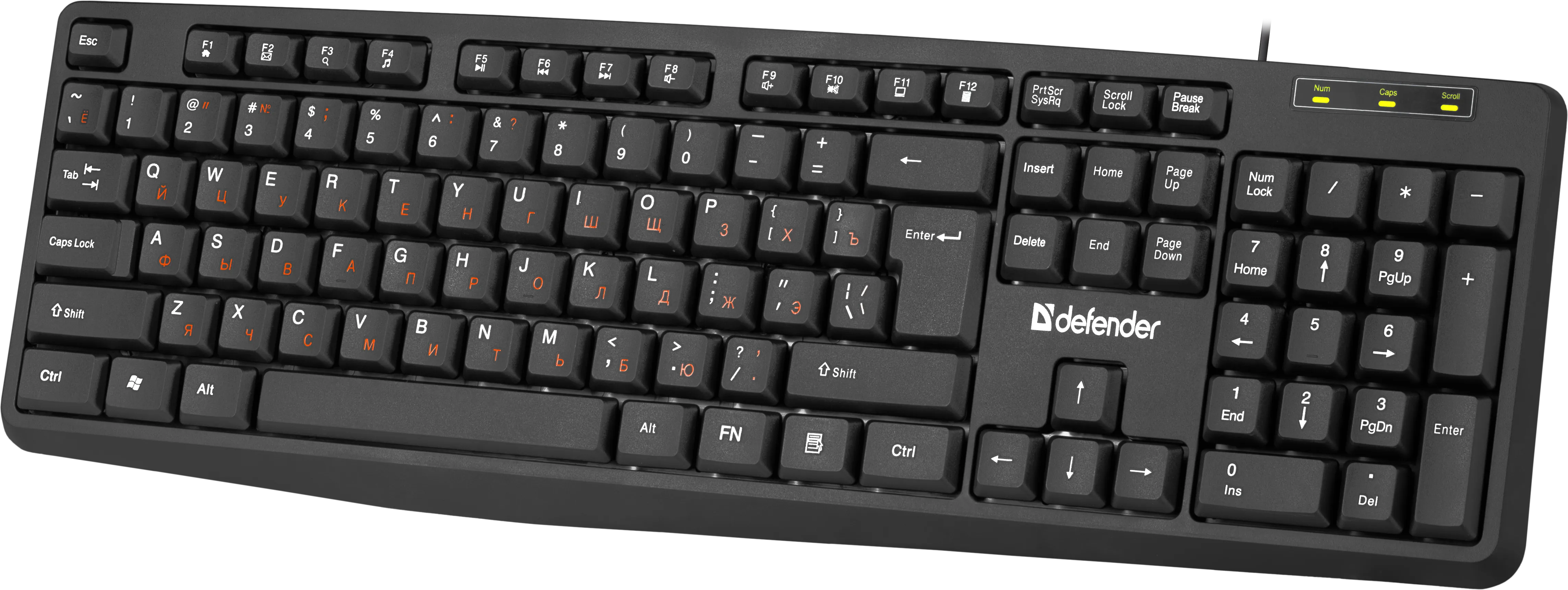 Клавиатура Defender Concept HB-164 [мембранная, проводная, черная]