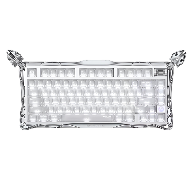 Клавиатура Gravastar Mercury K1 Pro Ghost Silver [Механическая, беспроводная, клавиш - 79, подсветка, Серебристый]