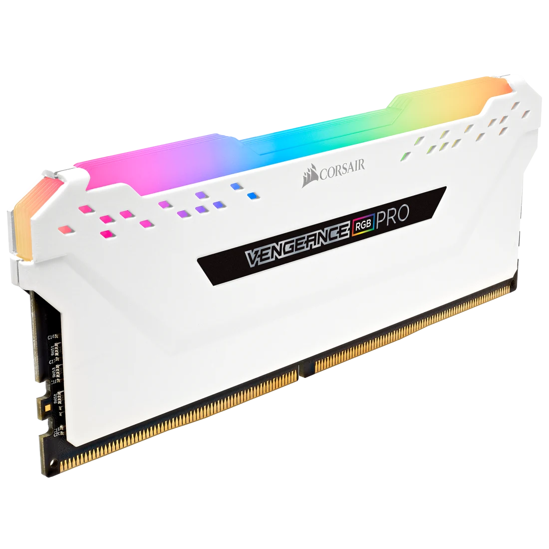 CORSAIR VENGEANCE RGB PRO 32GB (2x16GB) DDR4 3200 (PC4-25600) C16 1.35V Desktop Memory - White, 0840006620075