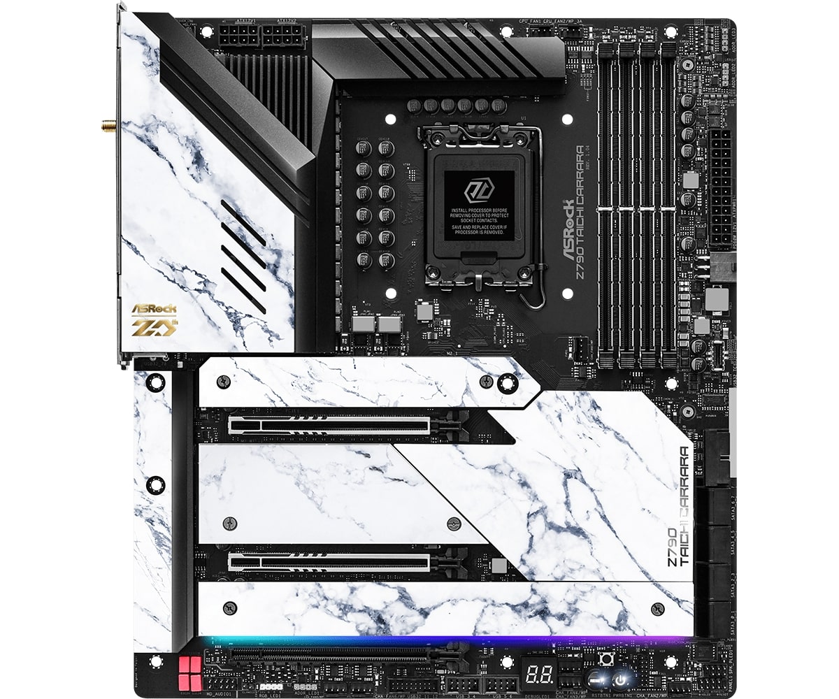 Материнская плата ASRock Z790 TAICHI CARRARA [LGA 1700, Intel Z790, 4xDDR 5, 5xM.2, 3xPCI-E x16, E-ATX]