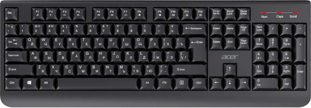Клавиатура+мышь Acer OCC401 (ZL.ACCCC.017) [мембранная, беспроводная, черная]