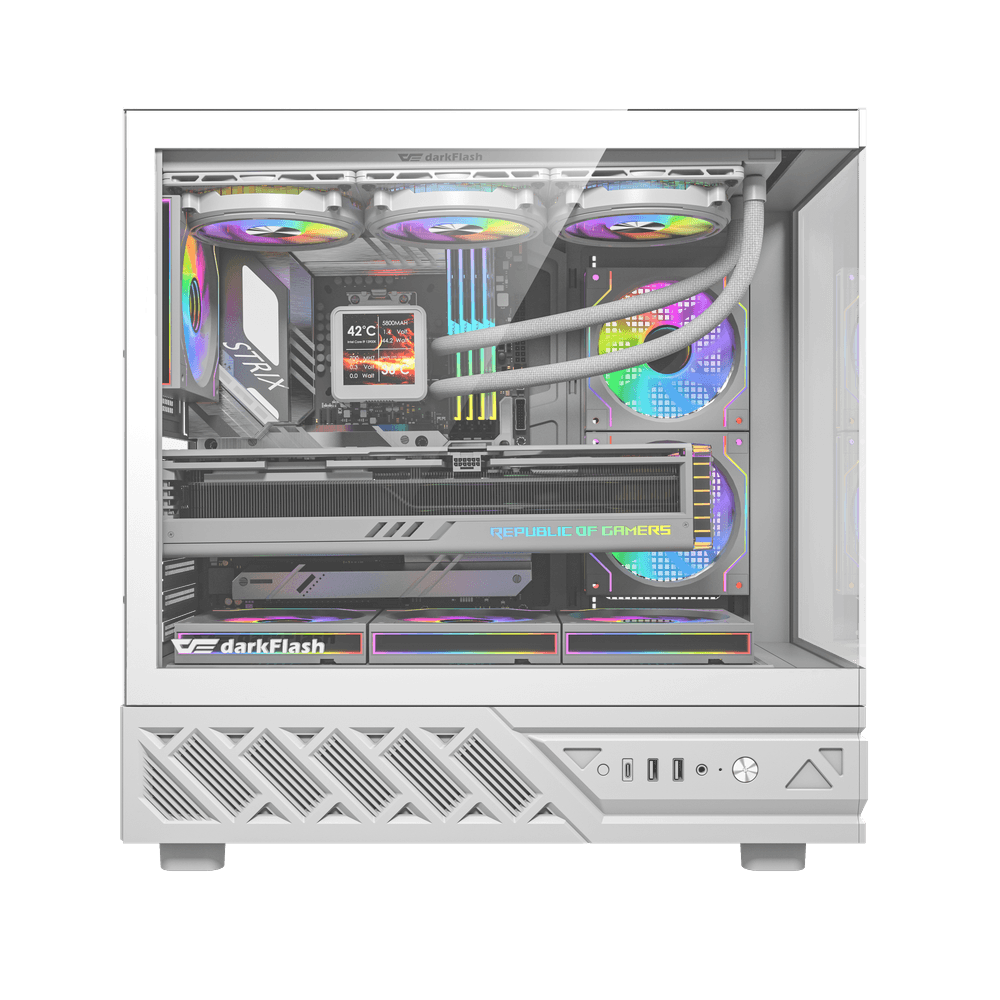 Корпус darkFlash DS950 (DF-DS950-WH) [Midi Tower, 6 x 120 мм ARGB, Белый]