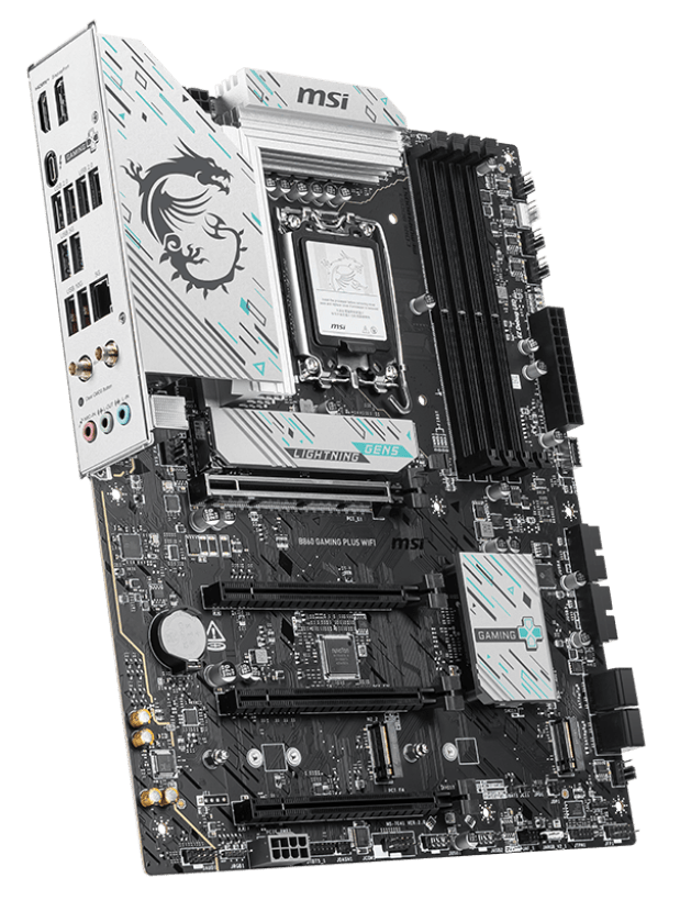 Материнская плата MSI B860 GAMING PLUS WIFI [LGA 1851, Intel B860, 4xDDR 5, 3xM.2, 4xPCI-E x16, Standard-ATX]