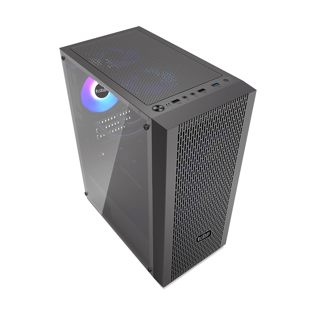 Корпус PCCooler MA100 MESH BK [Midi Tower, 3 х 120 мм, черный]