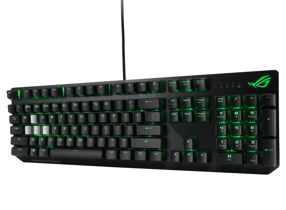 Клавиатура Asus ROG STRIX SCOPE NX XA02 [Механическая, проводная, клавиш - 104, подсветка, черная]