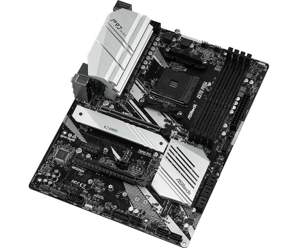 Материнская плата ASRock X570 PRO4,[AM4, AMD X570, 4xDDR 4, 3xM.2, 2xPCI-E x16, Standard-ATX]